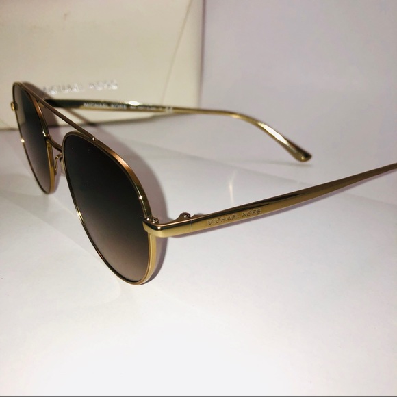 Michael Kors Lon Mk1021 Gold Pilot Sunglasses - Picture 7 of 8